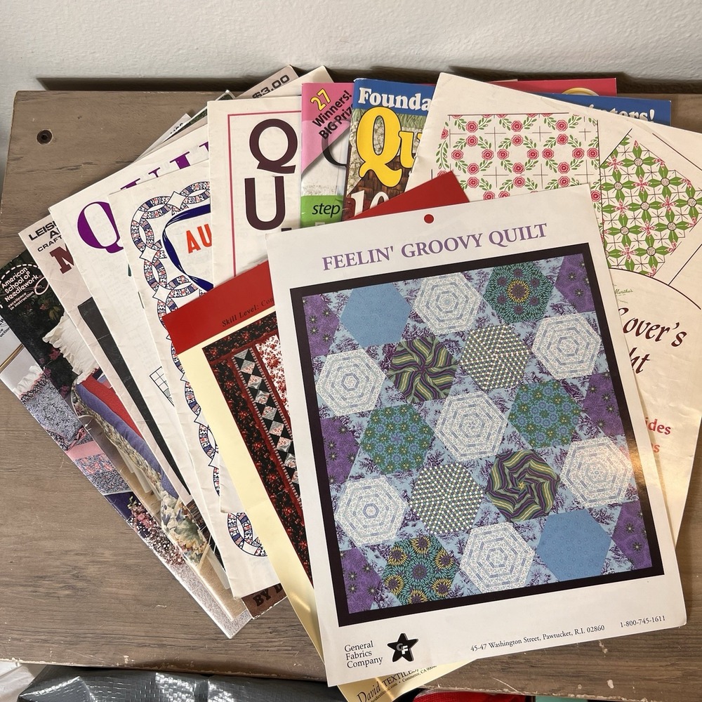 Lot of 12 Quilt‎ Pattern Books Aunt Martha Vintage + Marti Michell & Quiltmaker